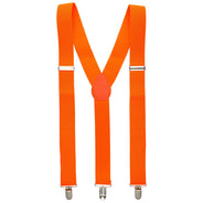 Orangefarbene Hosenträger