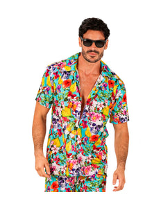 Zomer partyshirt Skulls heren - Hawaii blouse met schedelprint voor beach party
