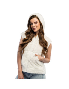 Bodywarmer Fluffy wit pluche festival
