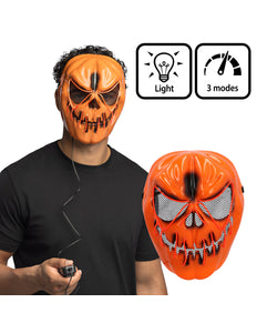 LED masker Pompoen oranje Halloween jack-o-lantern