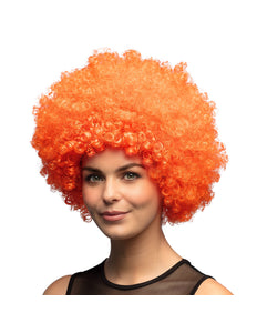 Boland Clown pruik afro krullen Groove oranje
