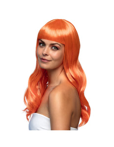 Boland Oranje pruik lang golvend haar Chique