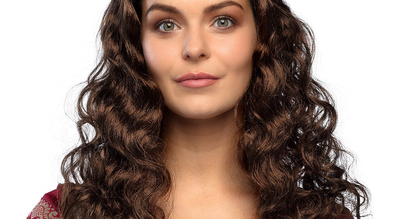 Boland Pruik Jonkvrouw bruine krullen