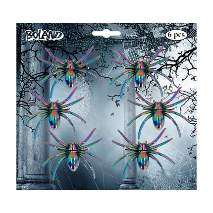 Boland Set 6 spinnen Iriserend