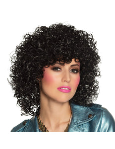 Boland Zwarte krullenpruik Club