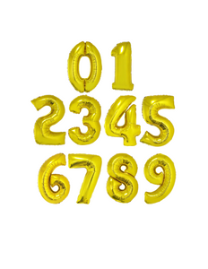 Funny Fashion Folieballon 41 cm goud op stokje