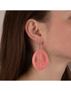 Funny Fashion Roze hippie oorbellen
