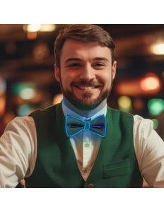 Funny Fashion Vlinderdas met licht blauw