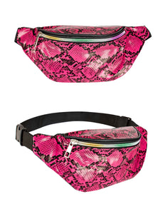 PartyXplosion Heuptasje Slangenprint roze