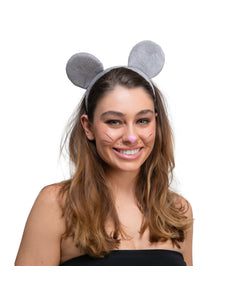 Wicked Costumes Muis Oren grijs Velours