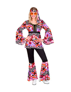 Widmann SRL 70s groovy kostuum roze Linda