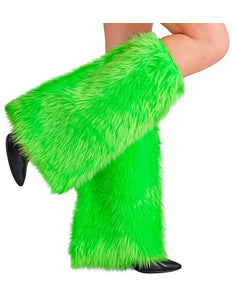 Widmann SRL Beenwarmers pluche neon groen