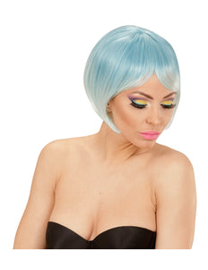 Widmann SRL Blauw turquoise boblijn pruik