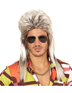 Widmann SRL Blond met grijze rocker pruiken voor mannen