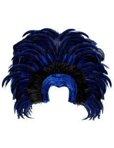 Widmann SRL Braziliaanse veren hoofdbedekking blauw