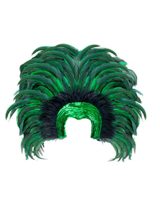 Widmann SRL Braziliaanse veren hoofdbedekking groen