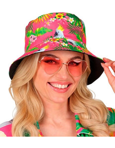 Widmann SRL Bucket hat zomer party roze kostuum Anouk