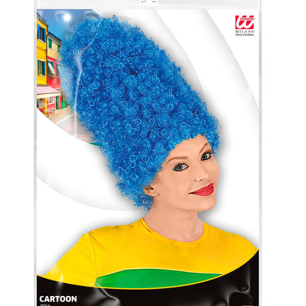 Widmann SRL Cartoon pruik blauw