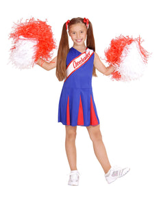 Widmann SRL Cheerleader kostuum blauw rood kinderen