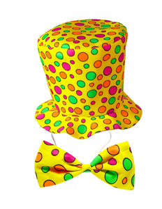 Widmann SRL Clowns hoed met strik geel