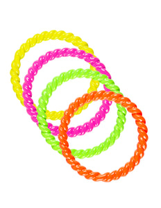 Widmann SRL Coole neon ringen set in vier kleuren