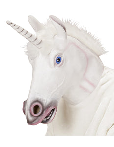 Widmann SRL Eenhoorn masker met pluche haren