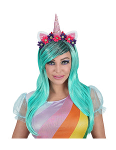 Widmann SRL Eenhoorn pruik met hoofdband