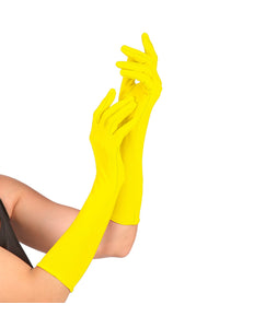 Widmann SRL Gele handschoenen neon lang