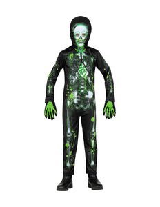 Widmann SRL Giftig skelet kostuum groen kinderen