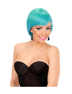 Widmann SRL Groen-blauwe boblijn pruikjes