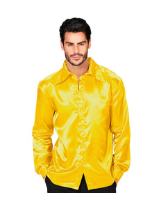 Widmann SRL Heren jaren 70 disco blouse geel