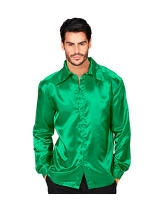 Widmann SRL Heren jaren 70 disco blouse groen