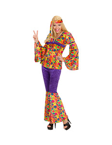 Widmann SRL Hippie pak bloemen motief dames