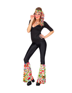 Widmann SRL Hippie verkleedset jaren 70 met hoofdband en beenwarmers
