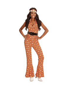 Widmann SRL Jaren 70 jumpsuit groovy ruit