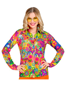 Widmann SRL Jaren 70 shirt love&peace dames