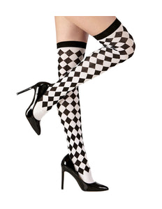 Widmann SRL Kniekousen geblokt zwart wit
