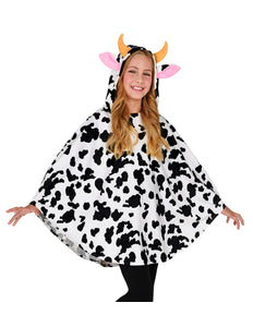 Widmann SRL Koeien poncho met muts kinderen