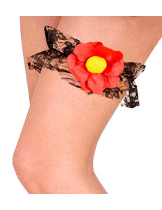 Widmann SRL Kousen band kant met bloem