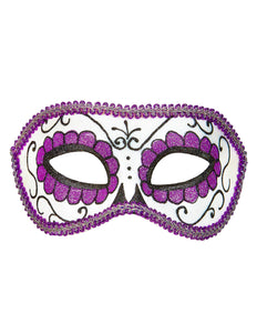 Widmann SRL Mexicaanse oogmaskers paars met zwart