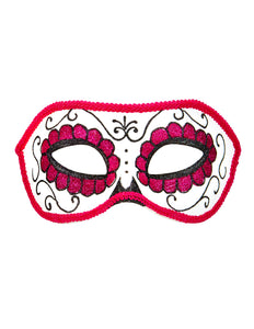 Widmann SRL Mexicaanse oogmaskers roze met zwart
