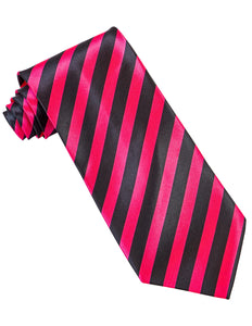 Widmann SRL Neon stropdas roze zwart gestreept