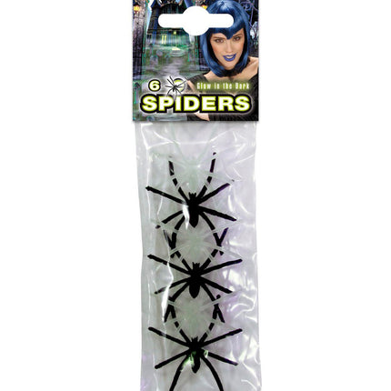 Widmann SRL Nep spinnen glow in the dark 6 stuks