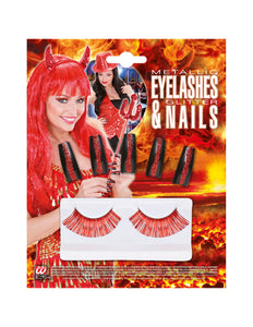 Widmann SRL Nepwimpers rood met nepnagels