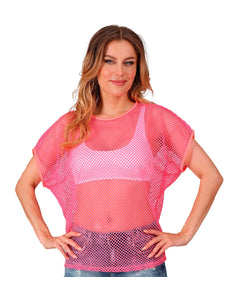 Widmann SRL Net t-shirt neon roze