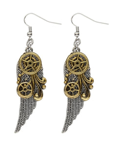 Widmann SRL Oorbellen steampunk met vleugels