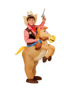 Widmann SRL Opblaasbare cowboy paarden voor kids