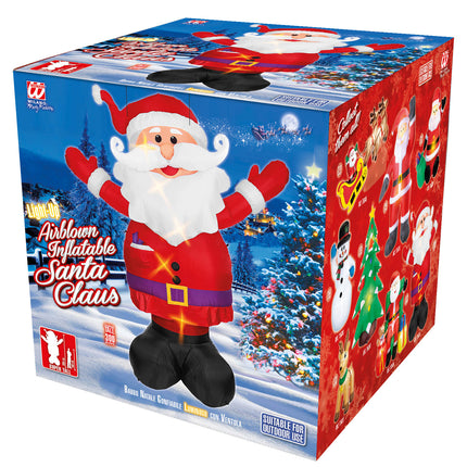 Widmann SRL Opblaasbare kerstman met licht Santa