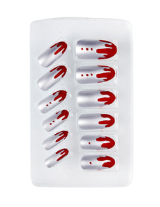 Widmann SRL Opplaknagels zilver met bloed