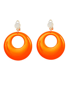 Widmann SRL Oranje oorbellen neon disco